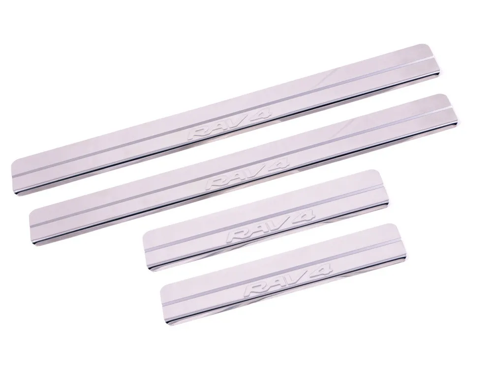 Накладки внутренних порогов TOYOTA RAV 4 (2013-&gt) ступен. штамп RAV4 (нерж. сталь) (к-т шт.) |