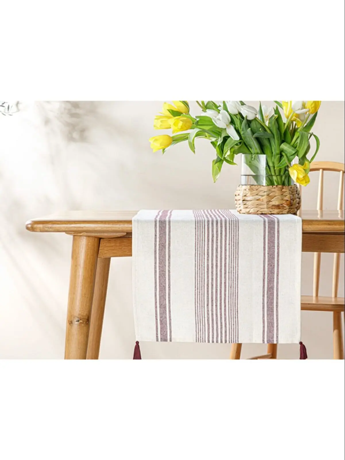 

40x150cm Home Table Decoration Accessories Heat Resistant Flatware tasseled tablecloth cotton Kitchen Dinner Plate %100 cotton