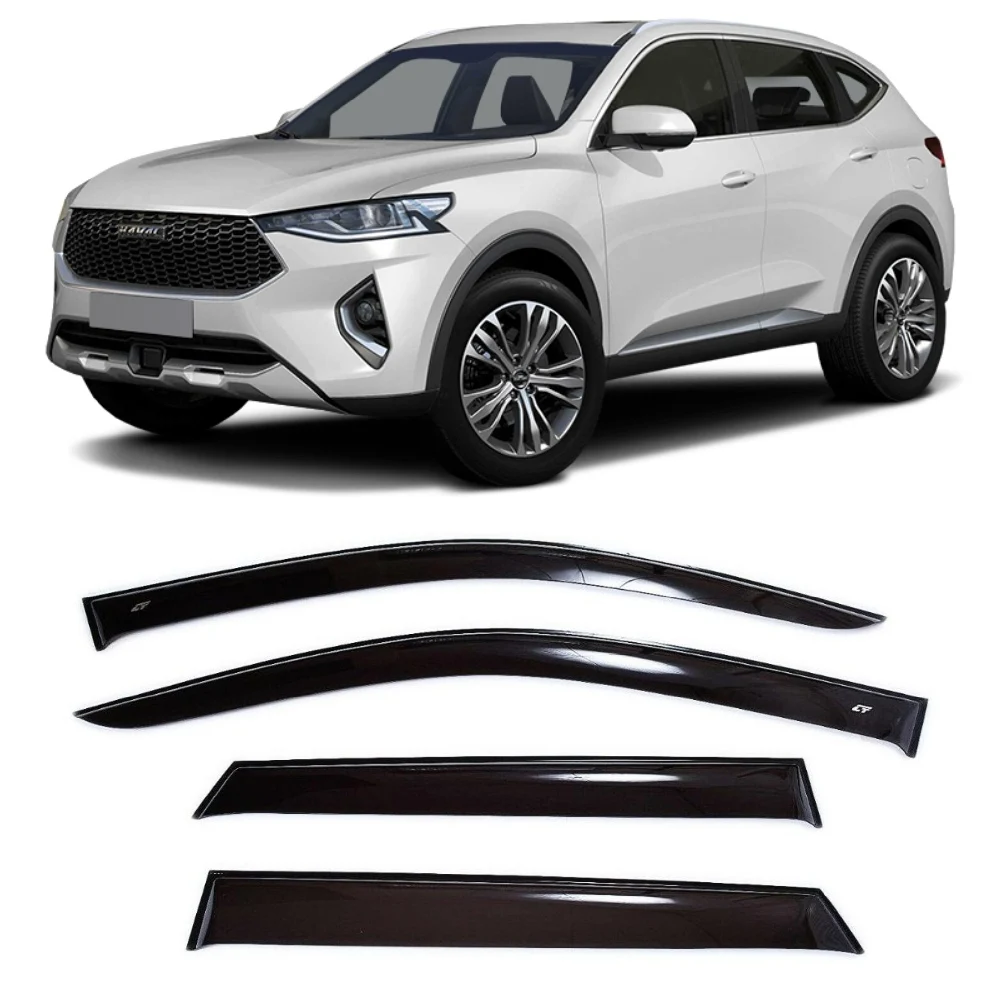 Дефлекторы окон Cobra Tuning H60519 на авто Haval F7 l 5d 2019 н.в. 4 шт./комп. ветровики от дождя