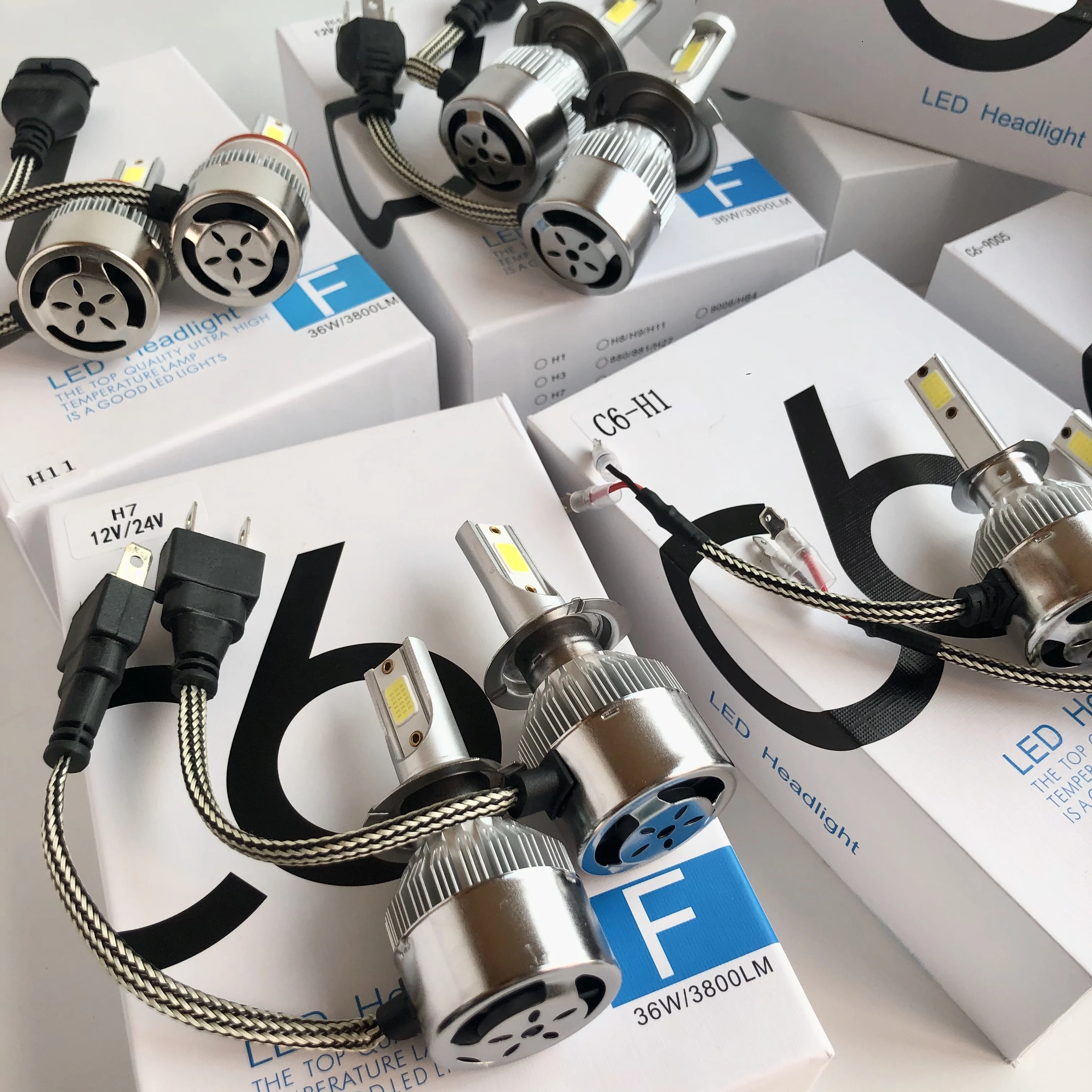 Диоды светодиодные автомобильные лампы основной свет С6 все цоколи|Лампы для