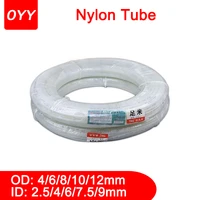 high pressure pa nylon tube diameter 4 6 8 9 10 12mm pneumatic air compressor smooth rigid polyamide oil pipe compressor hose