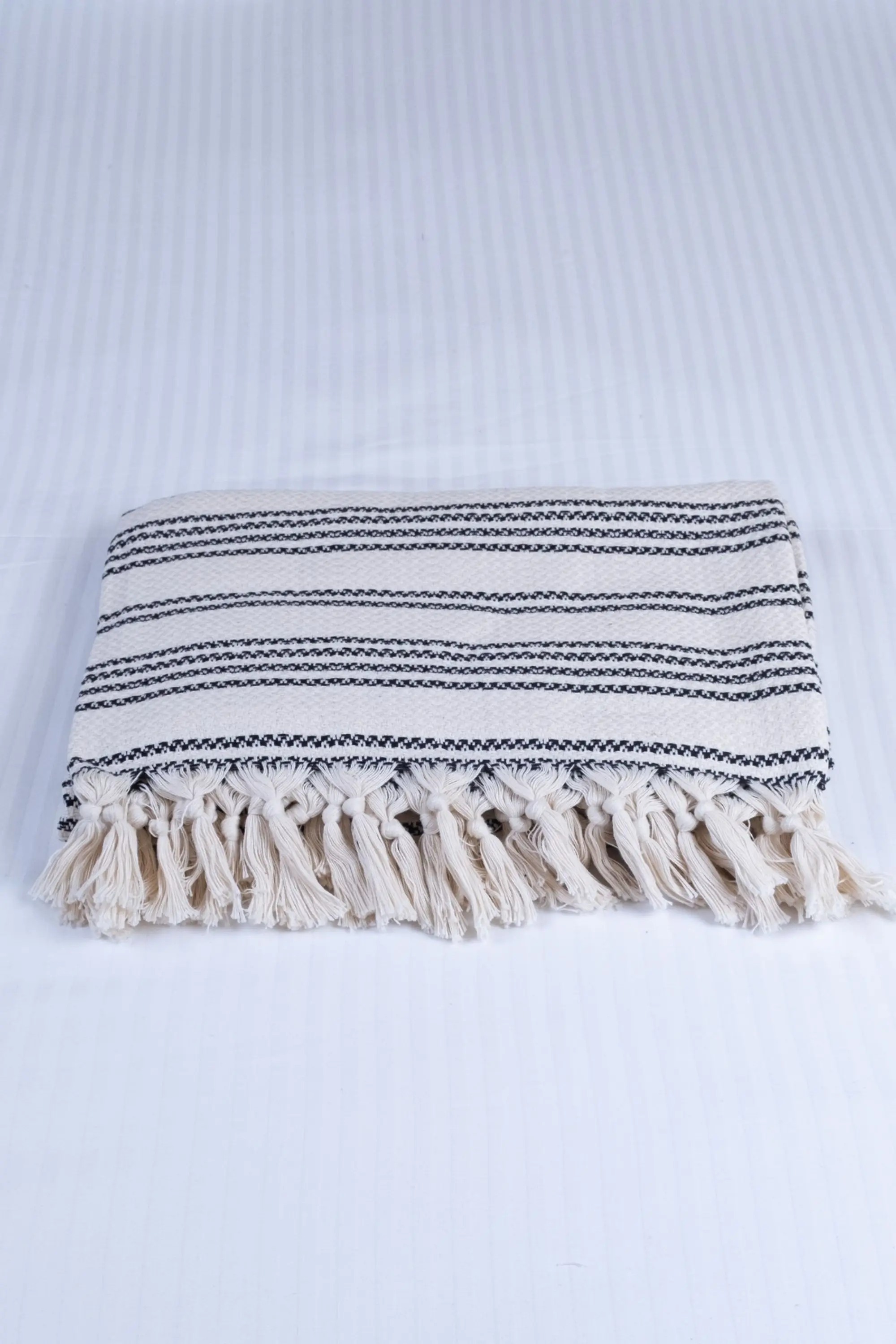 

Natural Color Turkish %100 Cotton Blanket, Throw Double Side Four Season Desing