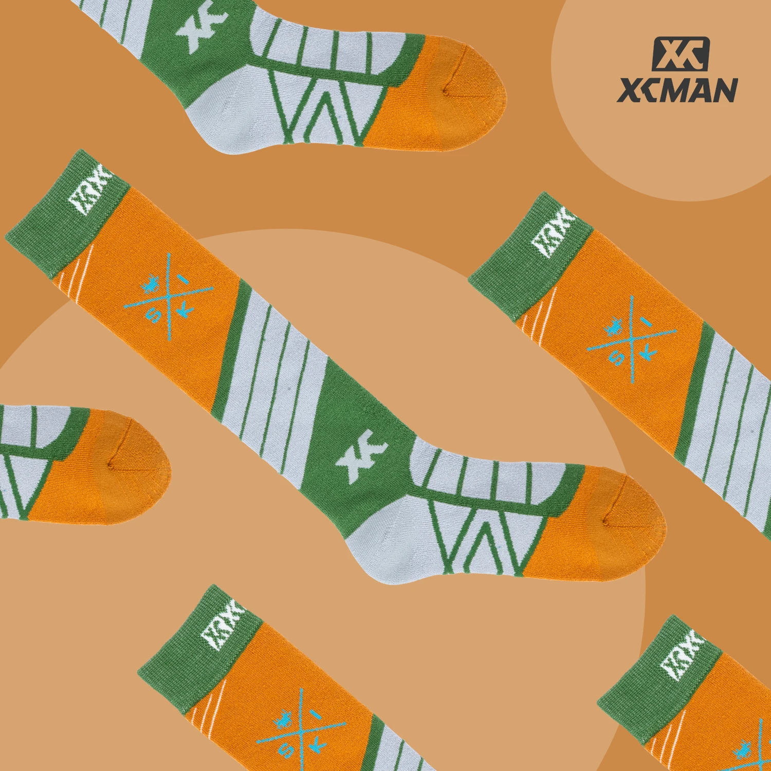 Носки XCMAN Лыжные 2 пары в упаковке теплые носки из мериносовой шерсти для катания