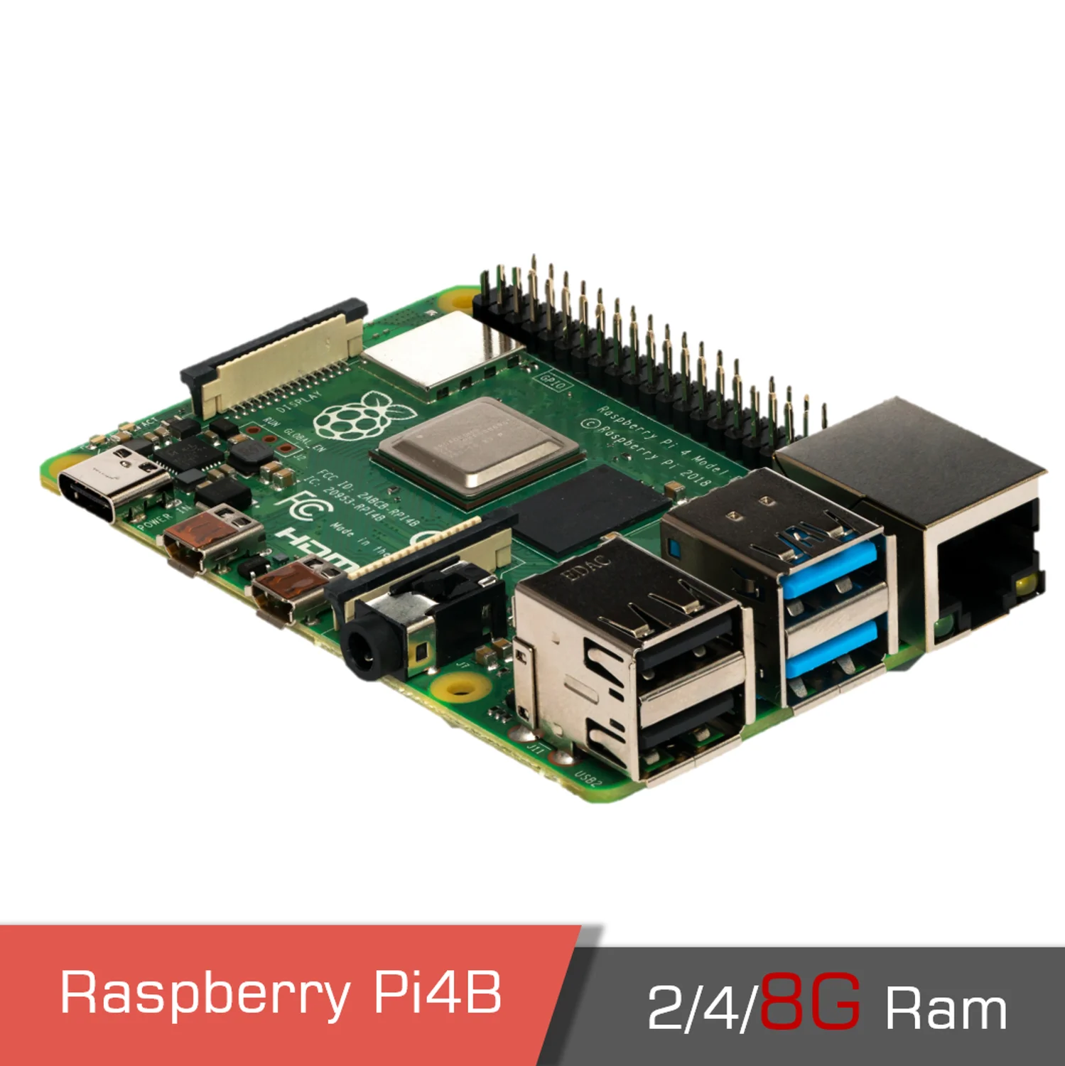 Enlarge Raspberry Pi 4 Official Original Model B Dev Board Kit RAM 2G 4G 8G 4 Core CPU 1.5Ghz 3 Faster Than Pi 3B+