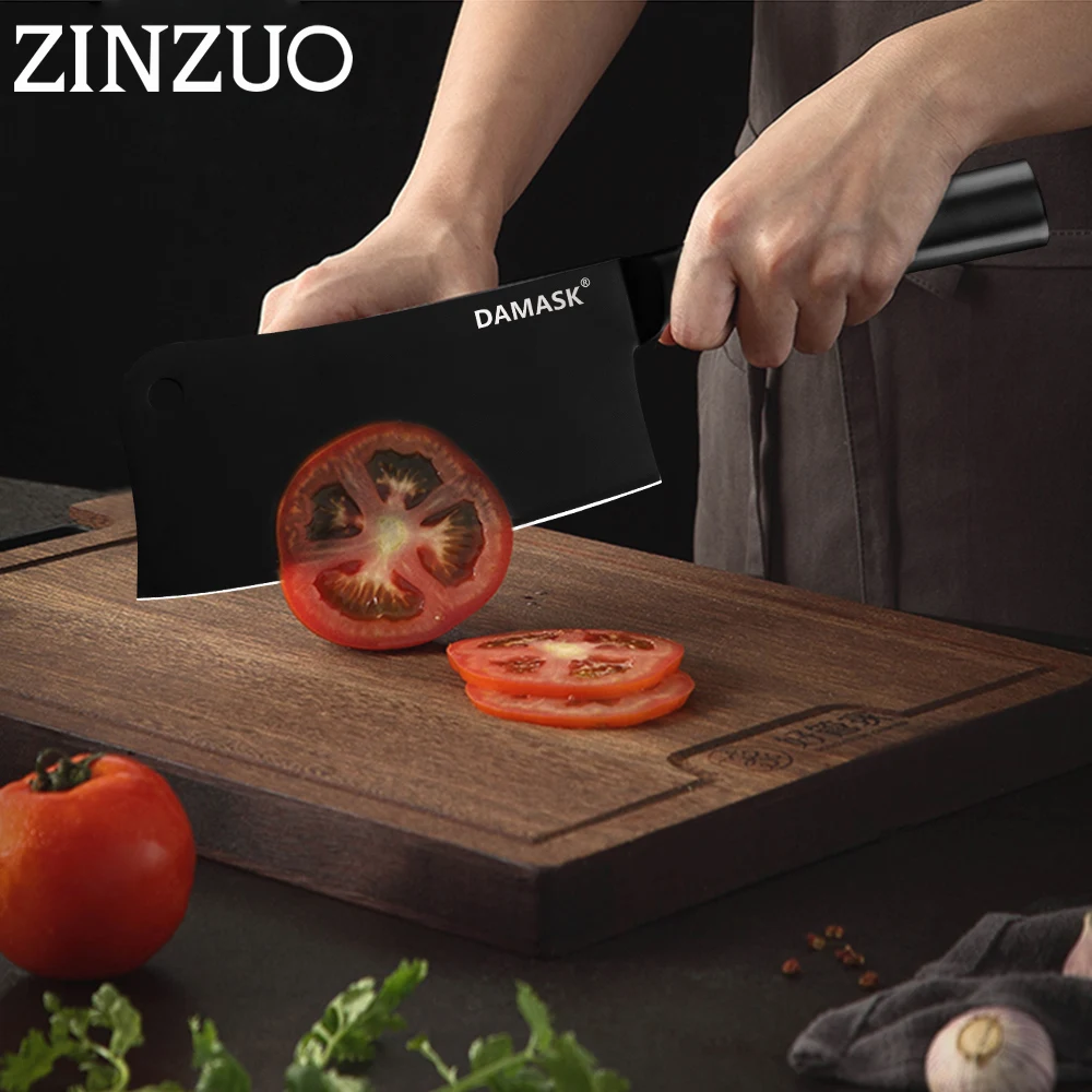 Нож из нержавеющей стали ZINZUO с черным покрытием нож шеф-повара высокой резкостью