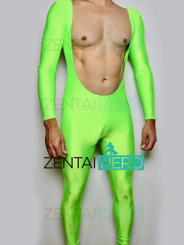 

Hot Fashion Sexy Male Tight Green Color Lycra Spandex Leotard Sexy Zentai Catsuit For Men