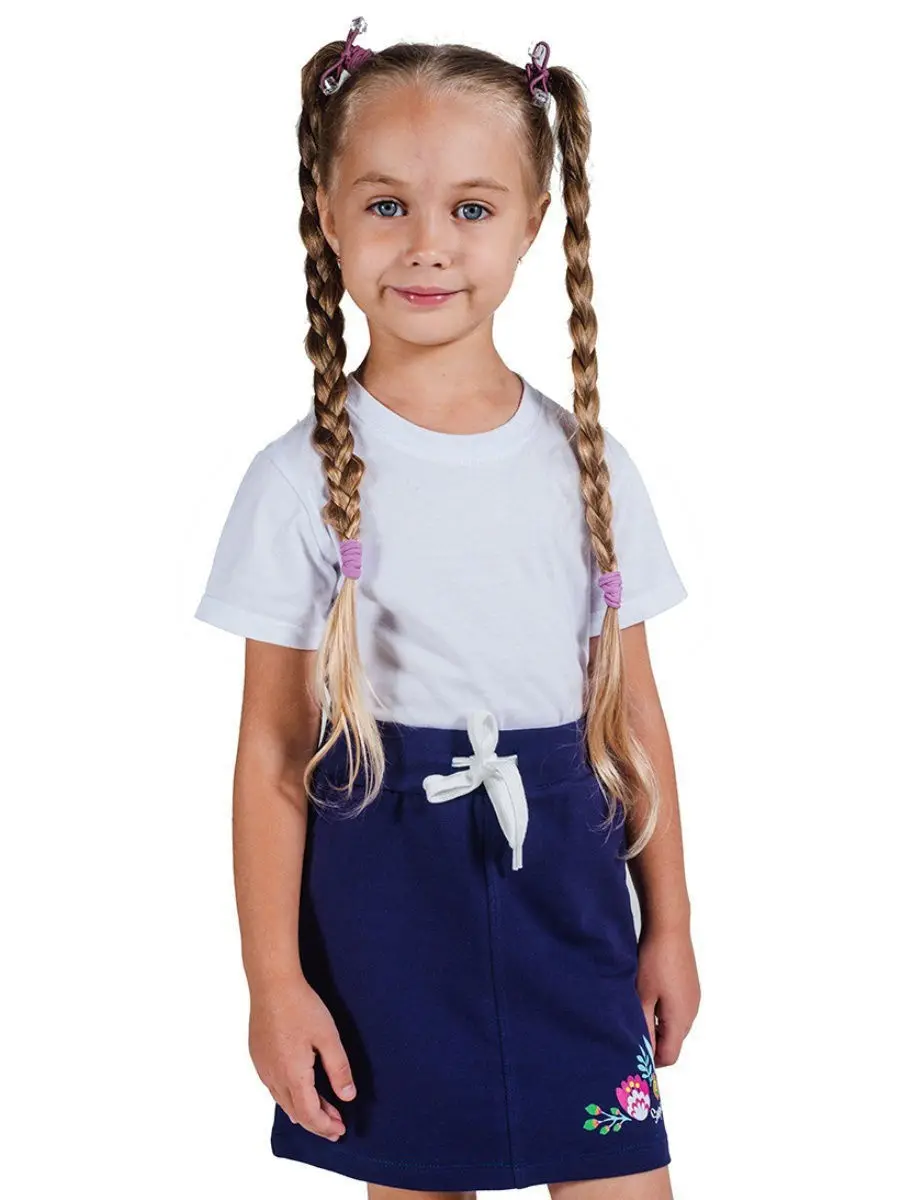 Юбка д/девочки Super Girl темно-синий Футер 175 гр./кв.м. гладкокрашеный | Мать и ребенок