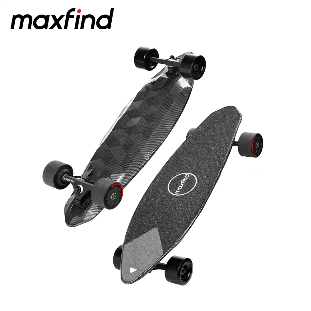 

Electric Longboard Skateboard Dual Motor Drive With Remote Control Built-in Lithium Battery Maxfind Max2 Pro Small Fish Plate