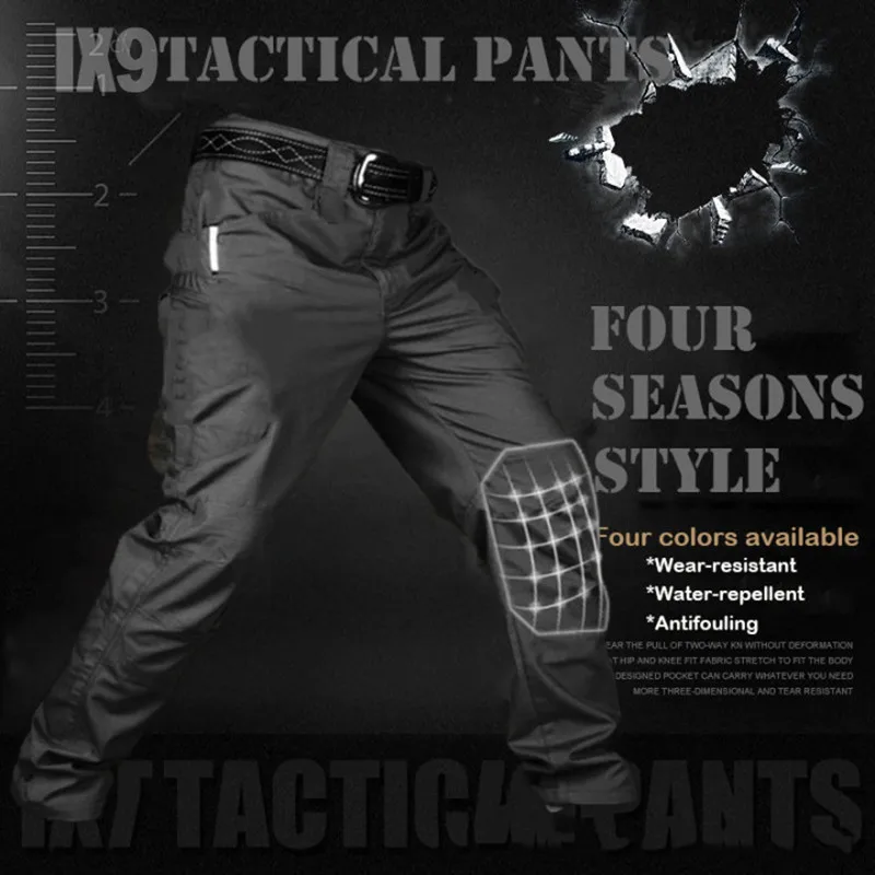 

Military Tactical Pants Summer Men Breathable Quick Dry SWAT Combat Army Cargo Trousers Multi-Pockets Waterproof Casual Pants