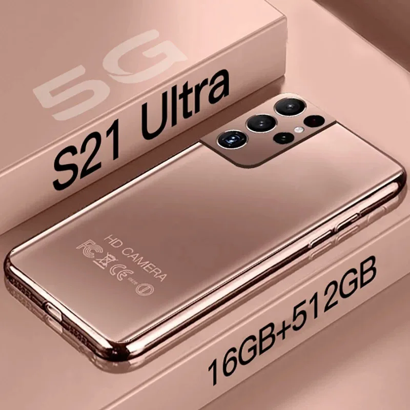 

S21 Ultra Smartphone Global Version Cellphones 7.3 Inch 5G Smart Phone Android 10.0 Mobile Phones 16GB+512GB Celular Cell Phone