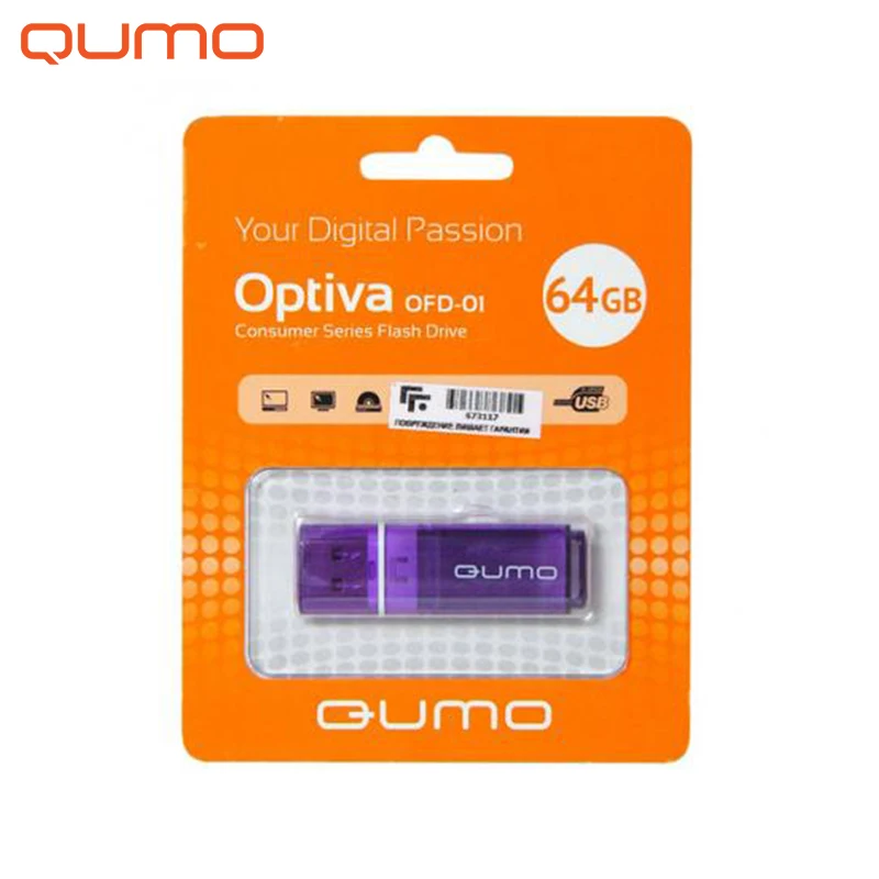 Флеш-накопитель UD QUMO 64GB Optiva 01 Violet | Компьютеры и офис