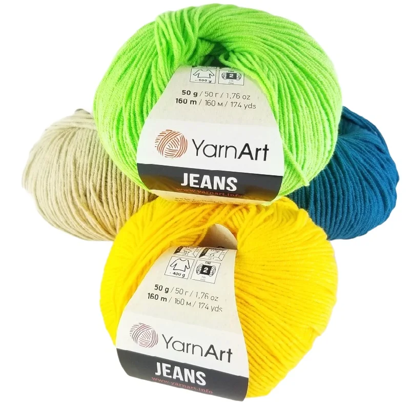 Yarnart джинсы пряжа % 55 хлопок 45 PolyAcr 50gr 160m кардиган свитер шаль блузка домашний