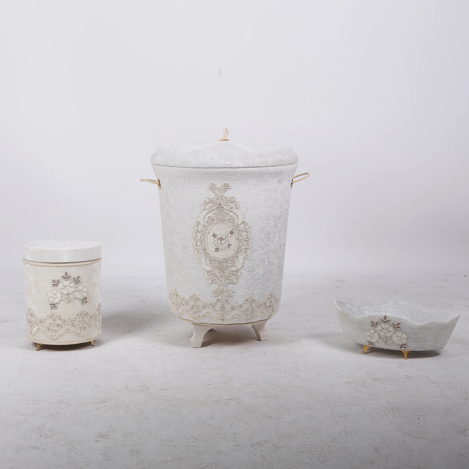 Miglior Bonny Home Esclusivo Set Di Cestini Per Biancheria Da 6 Pezzi Bianco E Set Di Tappetini Da Bagno Organizzatore Deposito Di Vestiti Sporchi E Tappeti Da Bagno