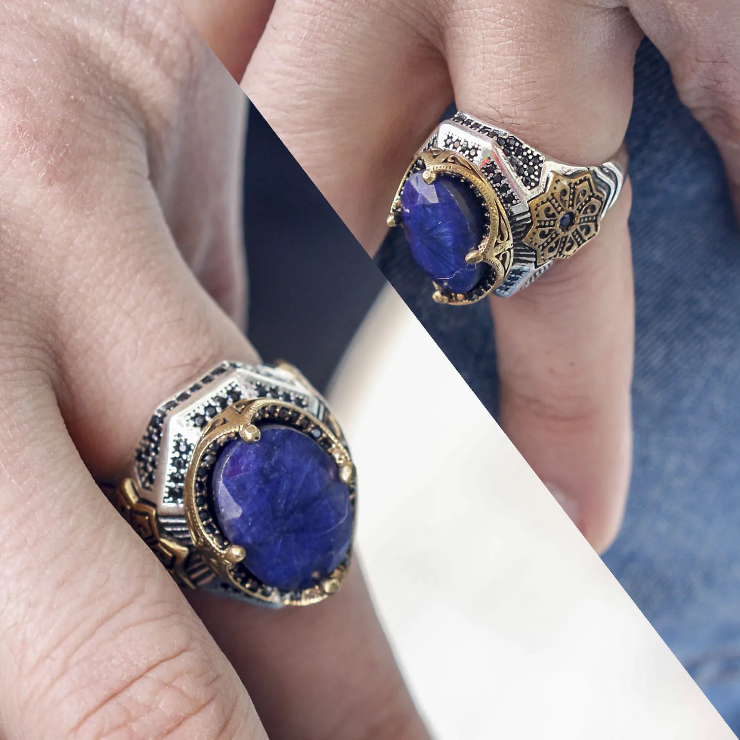 

ALA Series | Sapphire Stone Special Design Silver Ring Fashion Turkish Premium Quality Handmade Jawelery