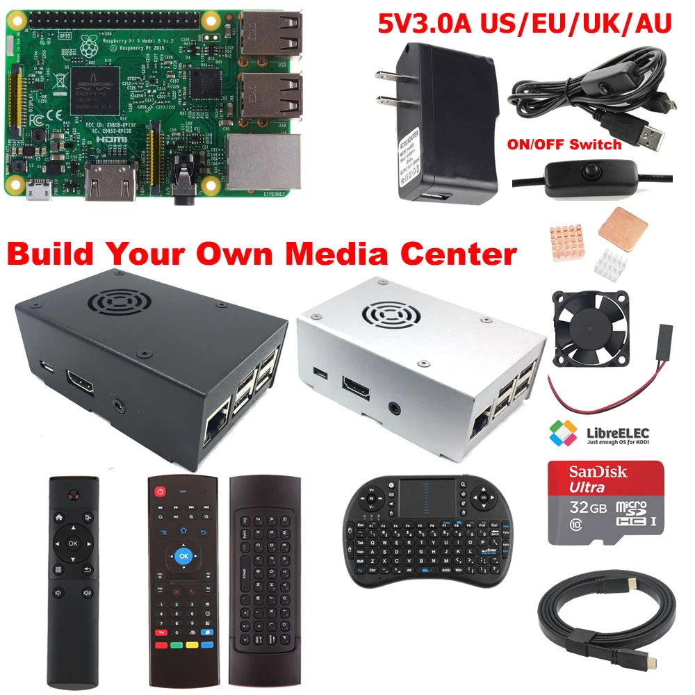 Raspberry Pi 3 Model B медиацентр Kit M3B01