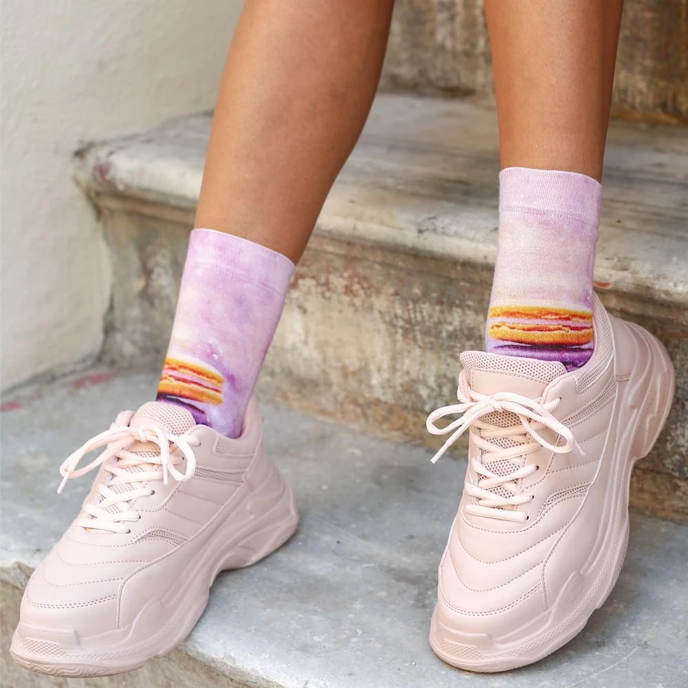6 pcs Bolero Women Socks Set Happy Fun Printed Cute Socks Socks Women Socks Printed Macarons
