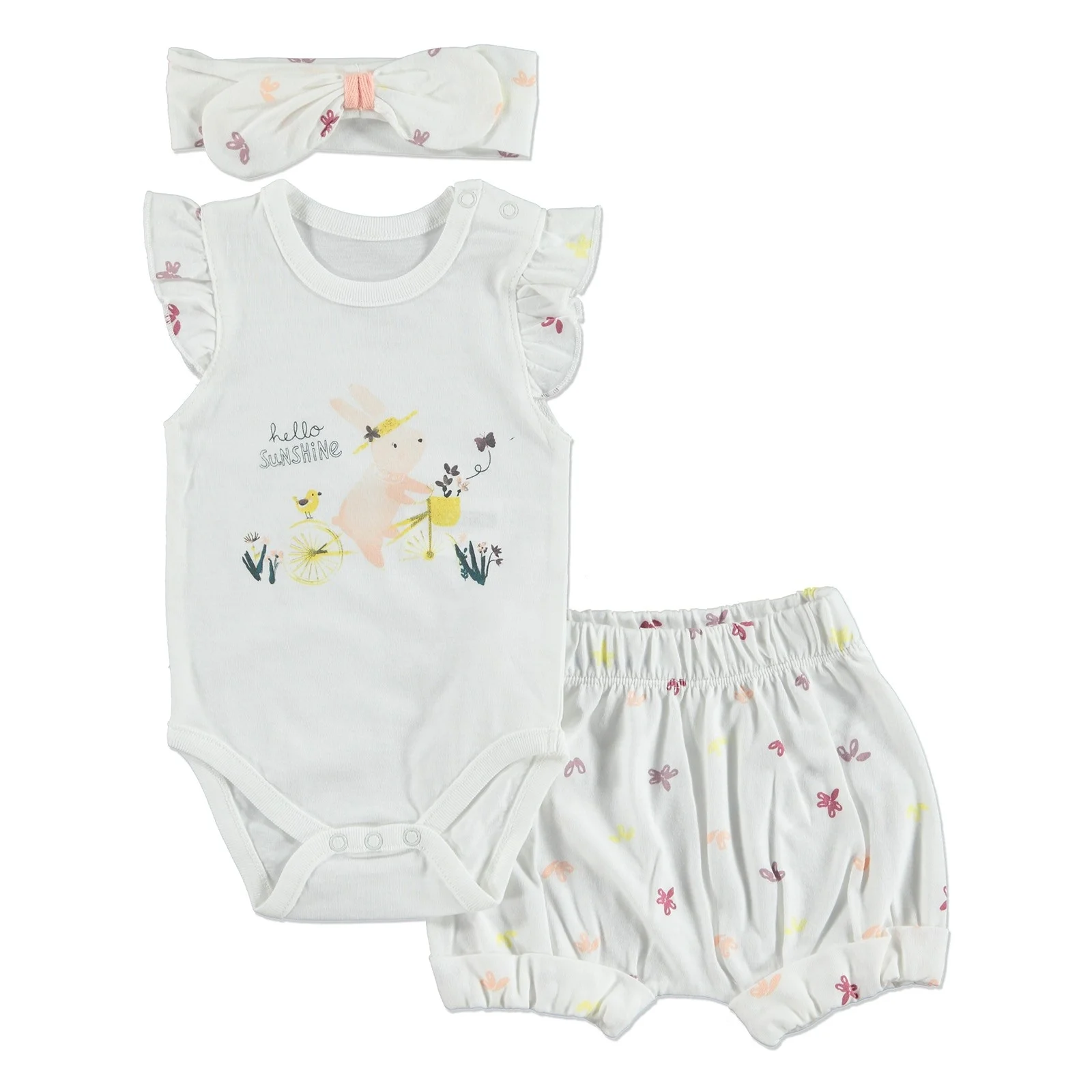 Ebebek/Модная Клубная одежда для новорожденных Яркие Летние Боди с оборками