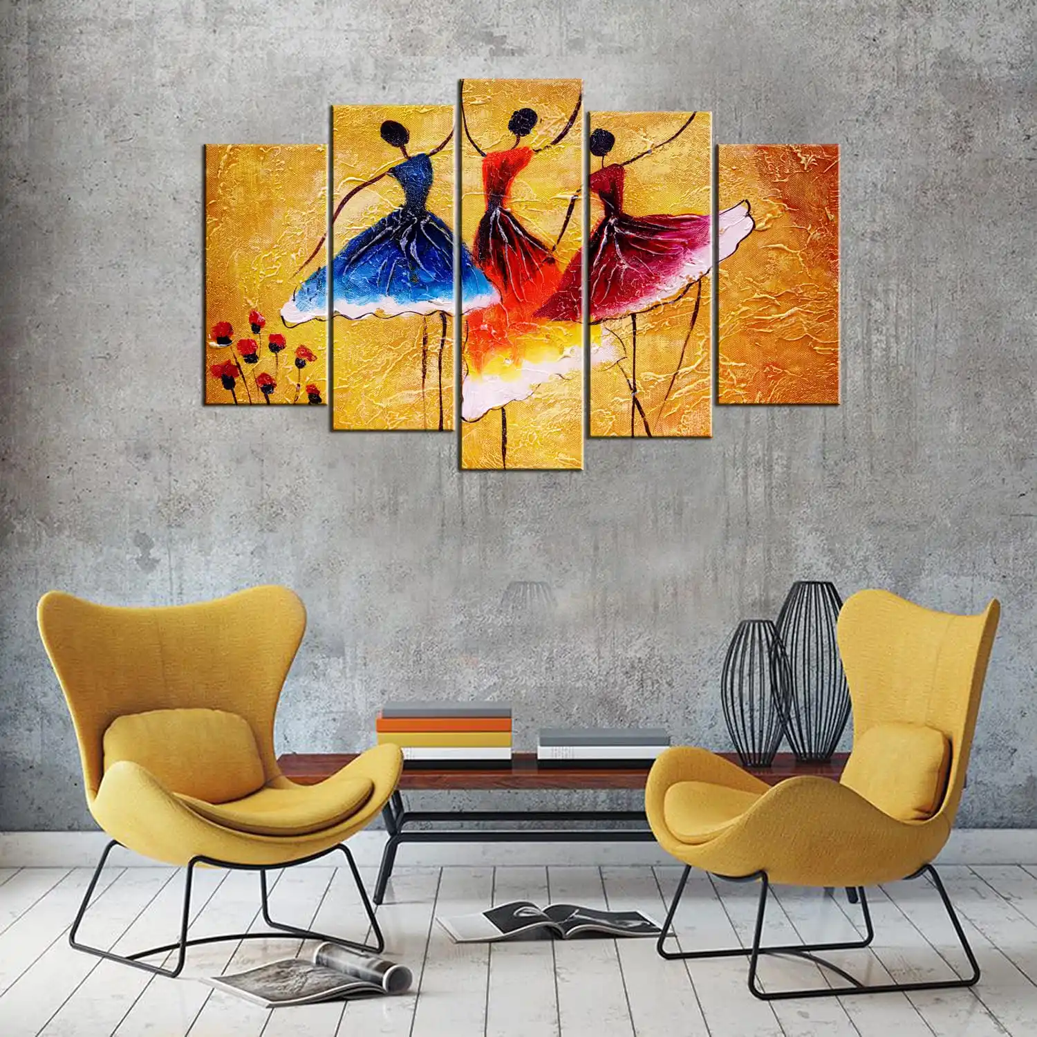 

DANCING GIRLS-5 PIECE MDF TABLE