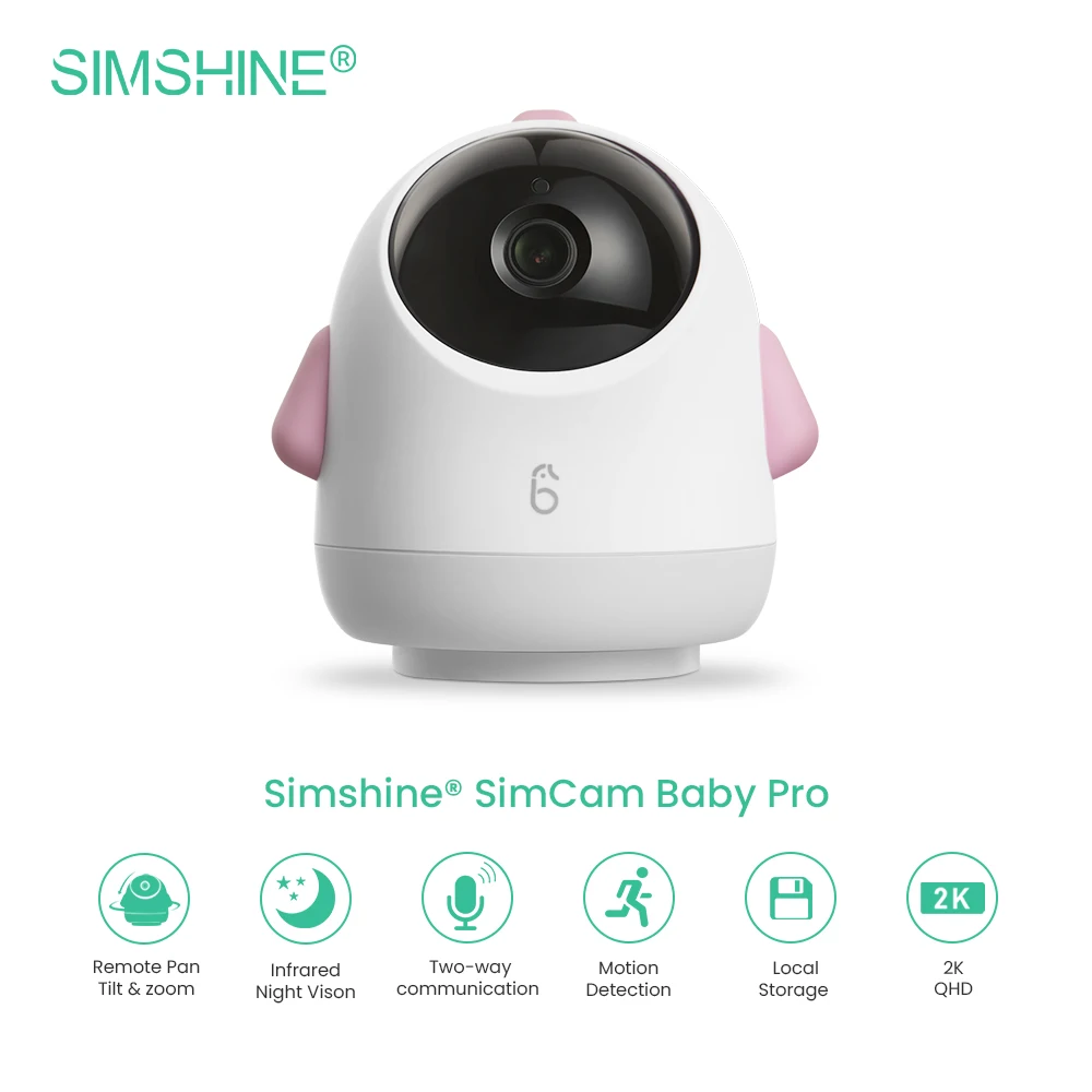 Видеоняня Simshine беспроводная 4 МП с ночным видением|Радионяни| |