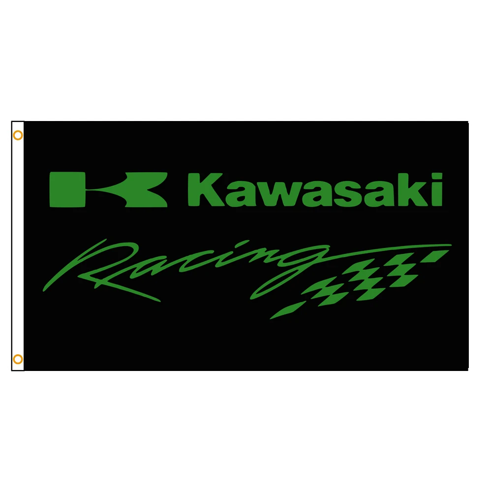 3x5 футов флаг для мотогонок Kawasaki из полиэстера односторонний декоративный и