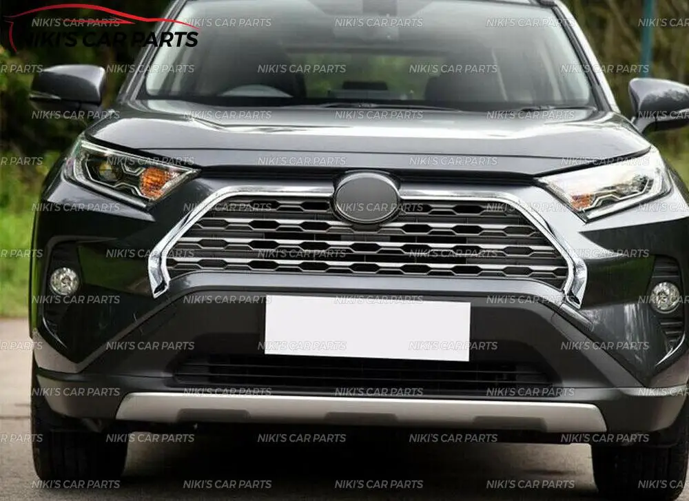 Cover of radiator grill case for Toyota RAV 4 2019- ABS plastic 1 set / 2 pcs molding decoration car styling exterior | Автомобили и