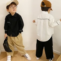 spring summer boys blouses shirts kids children clothing top overcoat formal sport beach cotton long sleeve high quality