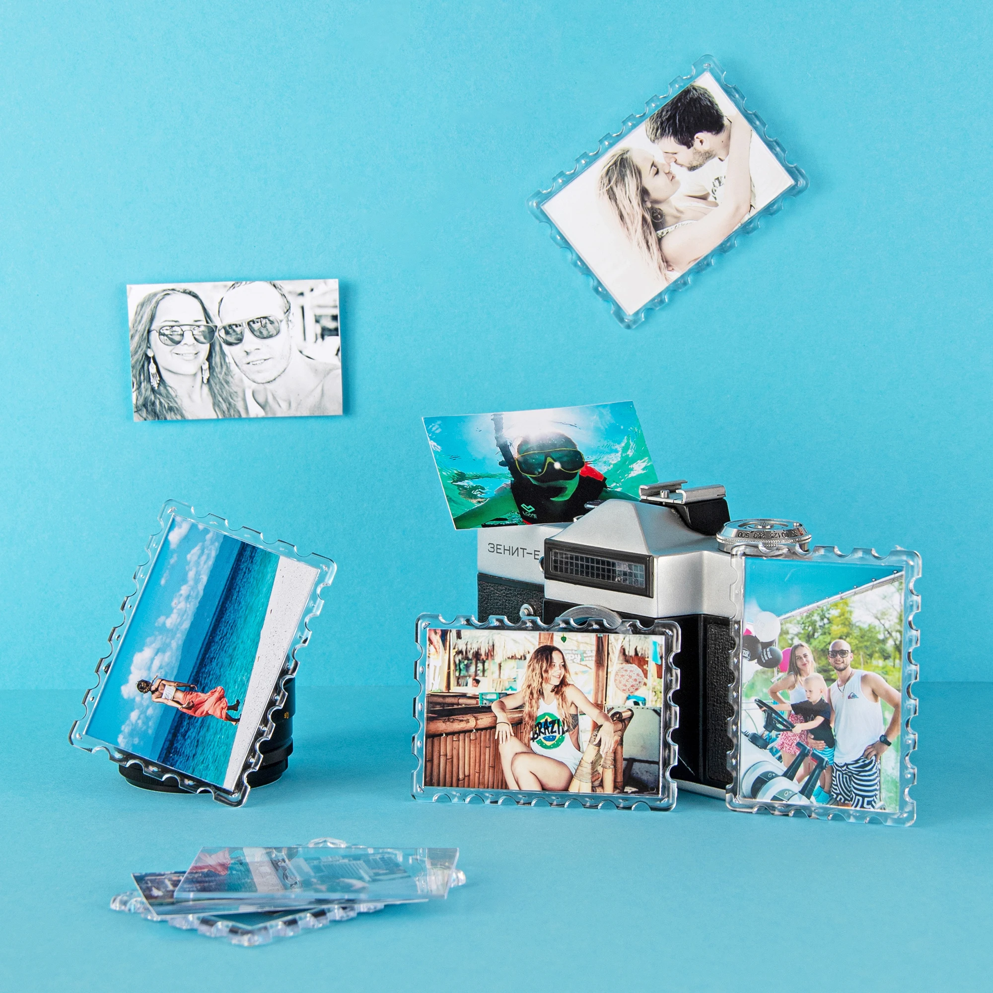 20 штук Магнит на холодильник фото 74х49 мм Магнитная фоторамка сувенир Украшения