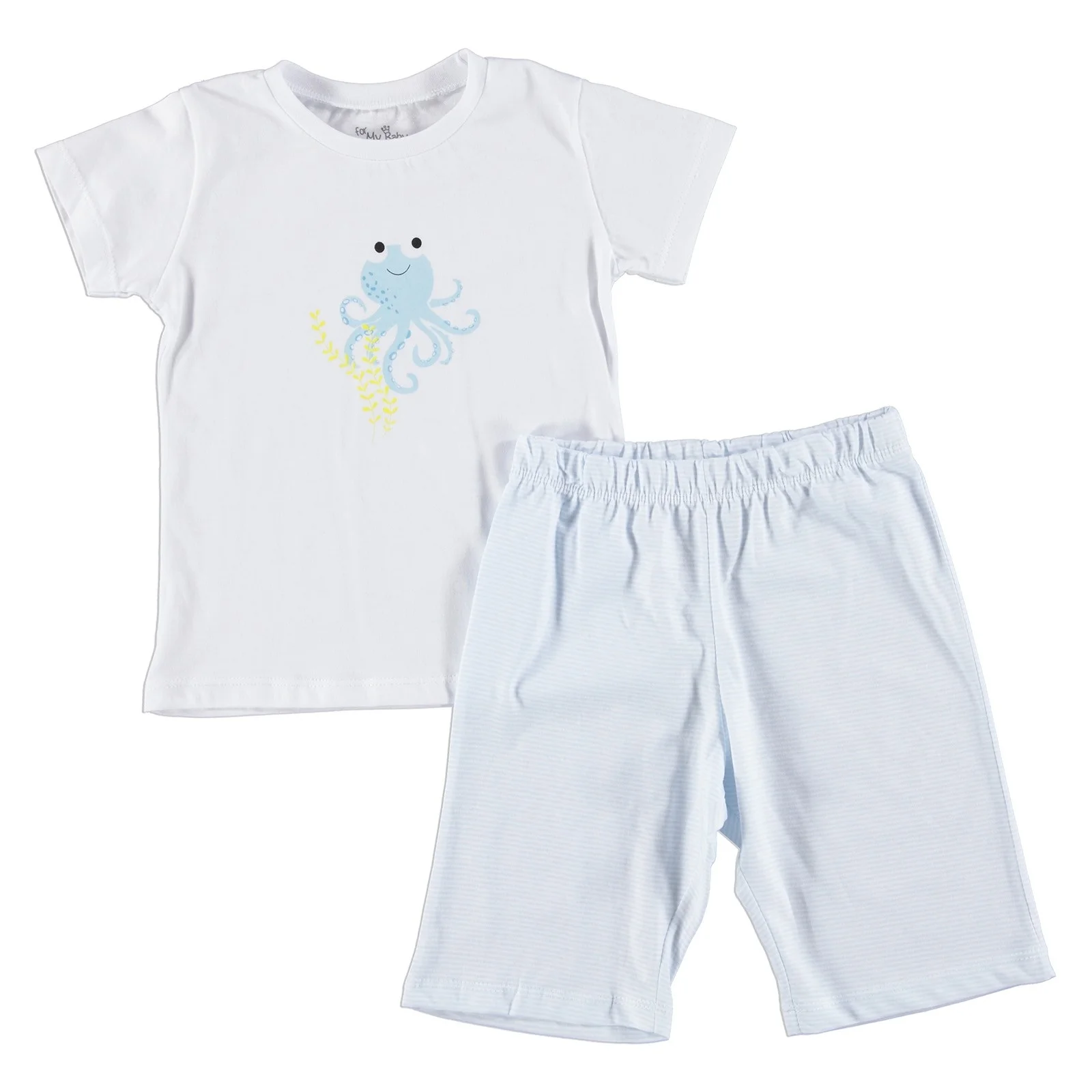 Ebebek For My Baby принт осьминога пижамный комплект с короткими рукавами |