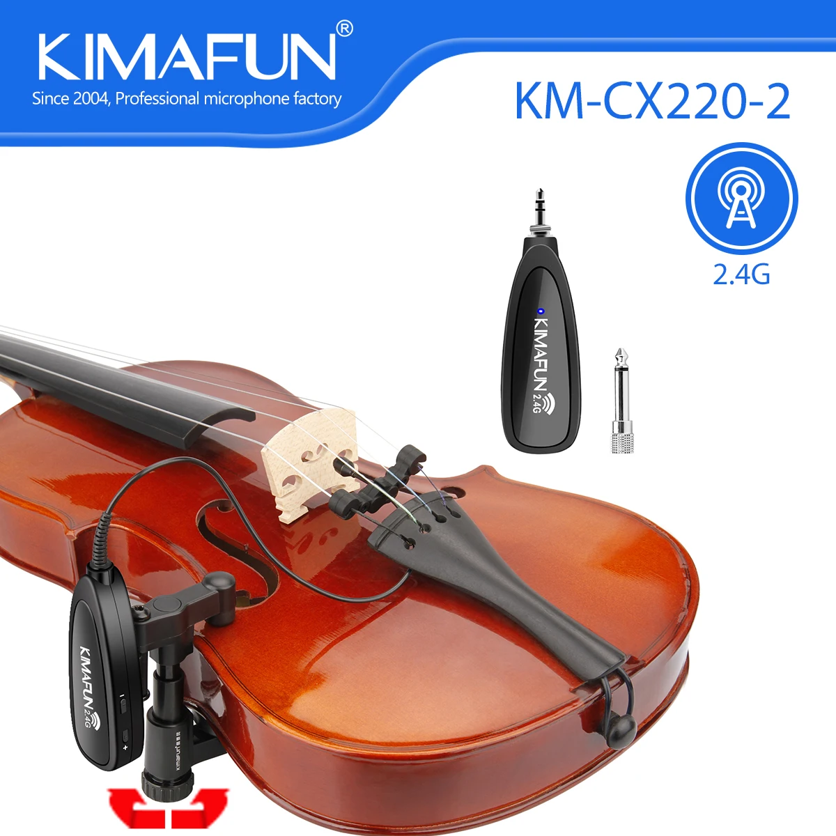 KIMAFUN Music Instrument Microfone Condenser Violin Microphone for Vlogging Video Record Tiktok Youtube Live Streaming Teaching