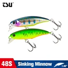 Приманка рыболовная TSURINOYA 48S, 48 мм, 3,3 г, DW69, для окуня, щуки, дальнего забрасывания, воблер, твердая