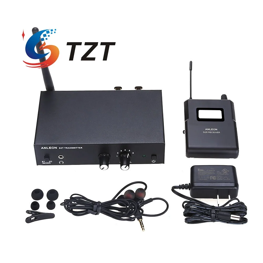 

TZT New For ANLEON S2 UHF Stereo Wireless In-Ear Monitor System 670-680MHZ Ear Monitoring Professional Digital Sound Stage