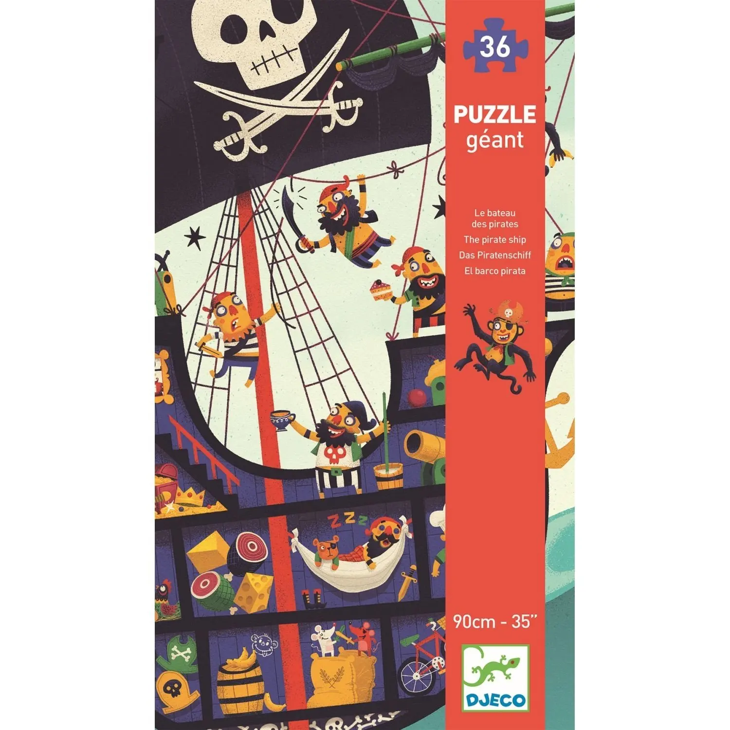 Пазл Djeco 36 деталей Пиратский корабль (07129) | Игрушки и хобби