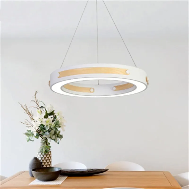 Подвесная лампа в скандинавском деревянном стиле для ресторана Креативный