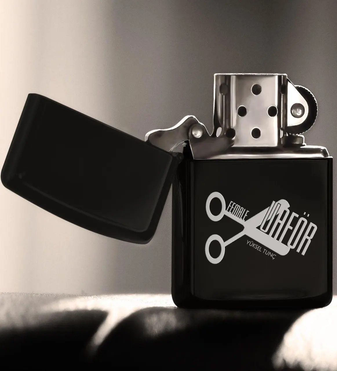 

Personalized Occupational Women Detailing Gasoline Black Metal Cigarette Lighter
