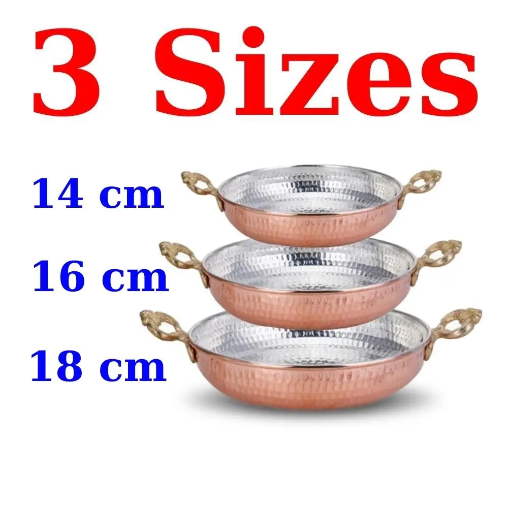 sahan pan cooking egg omelette copper skillet traditional turkish frying cook turkey fryer pot brass handles non stick kitchen free global shipping
