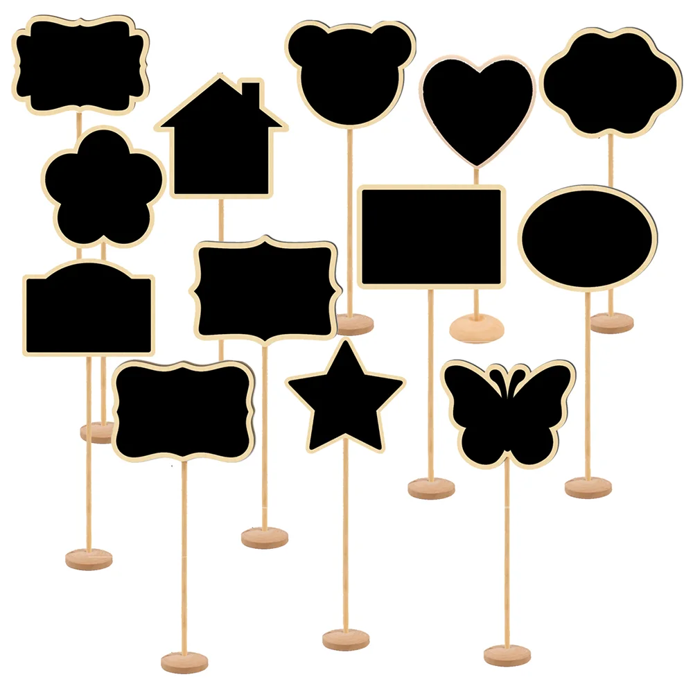 

10pcs Mini Chalkboard Sign Wooden Blackboard with Stand Table Place Holder Card Message Wedding Birthday Event Party Decoration