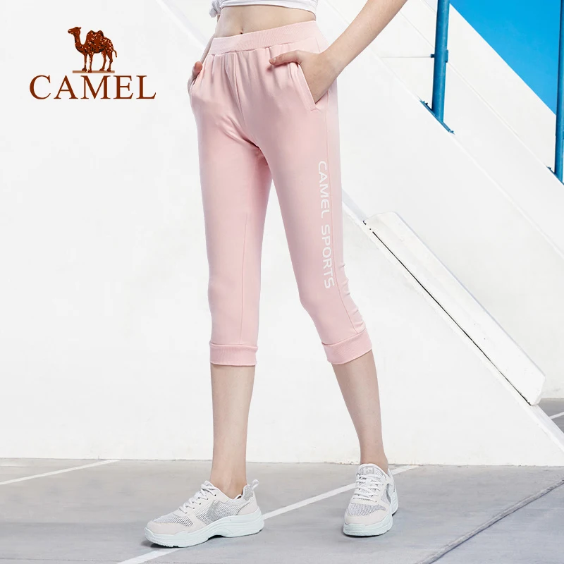 CAMEL спортивные штаны для женщин и мужчин, дышащие эластичные укороченные брюки, спортивная одежда в стиле кэжуал