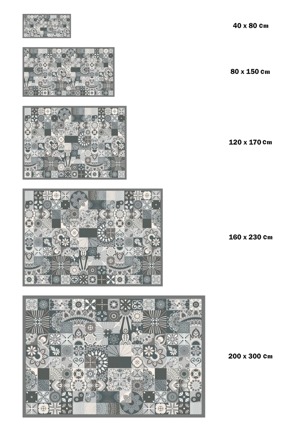 Панорама®Коврик Виниловая пластинка с гидравлическим дизайном в сером цвете