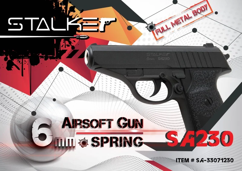 Пистолет страйкбольный Сталкер SA230 Spring |