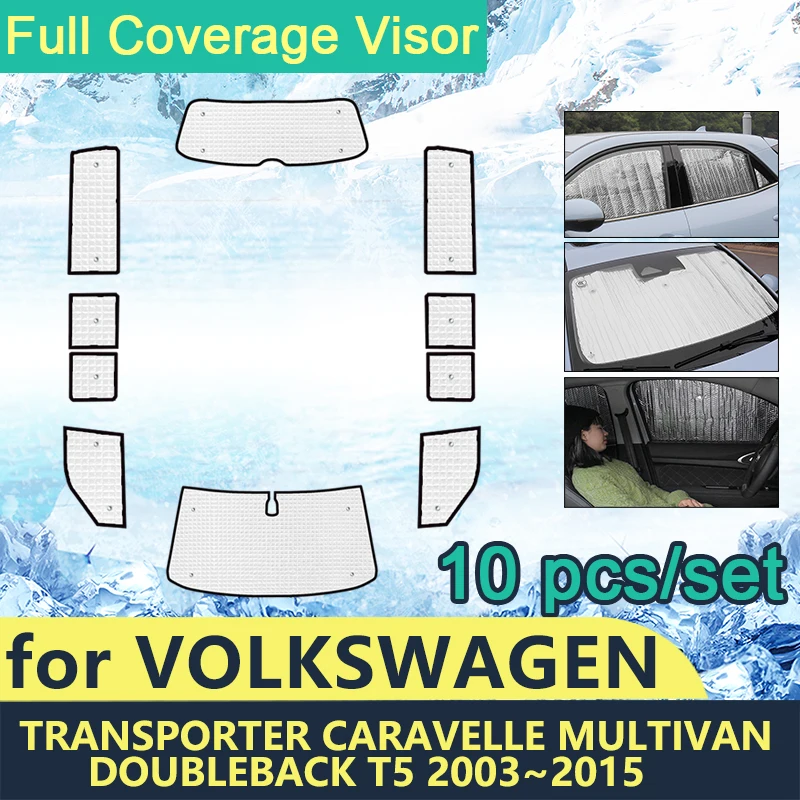 

Full Covers Sunshades For Volkswagen VW Transporter Caravelle Multivan Doubleback T5 2003~2015 Car Visor Accessories Shaby 2014