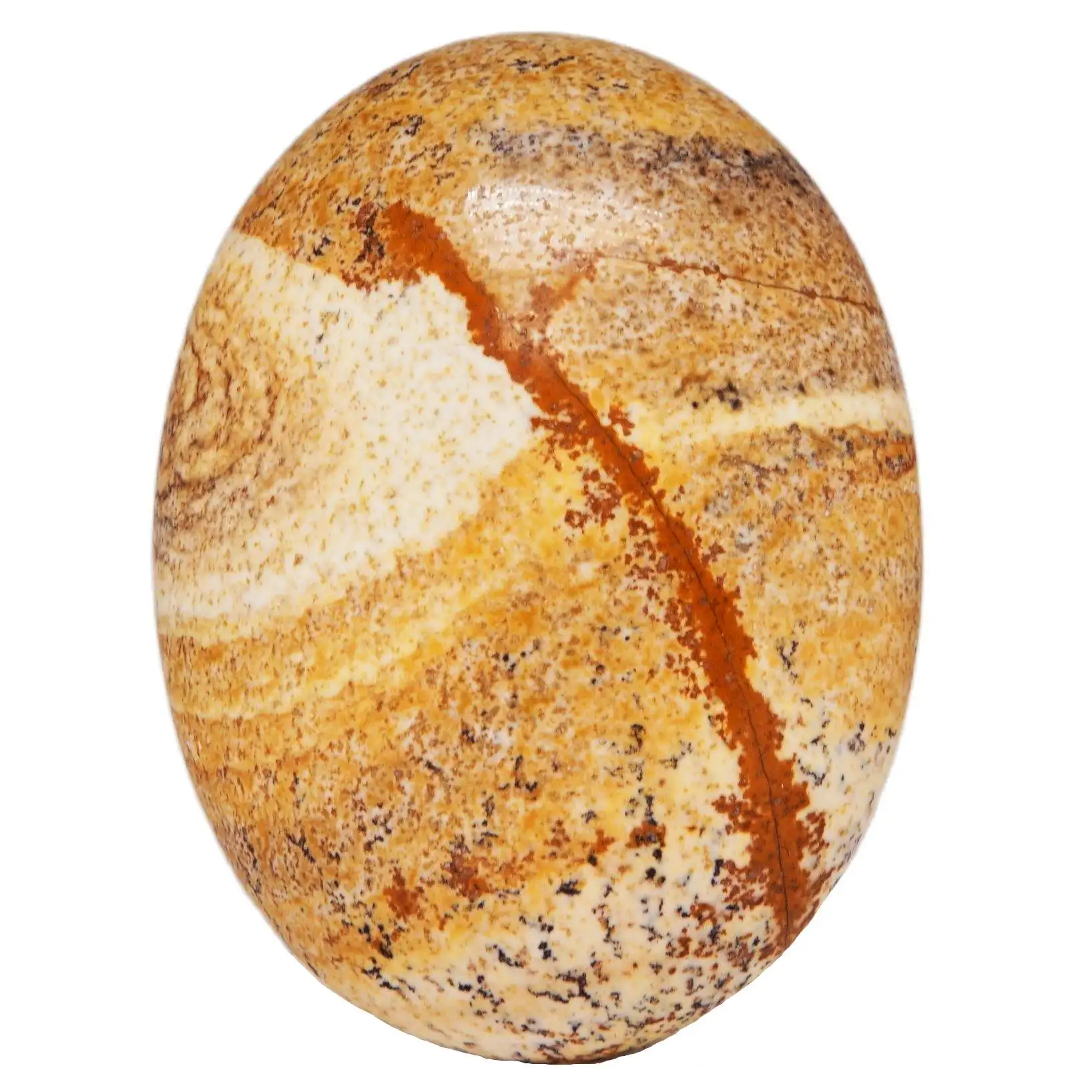 Кабошон овал 4 х 3 см яшма песочная натуральный камень природный для изготовления