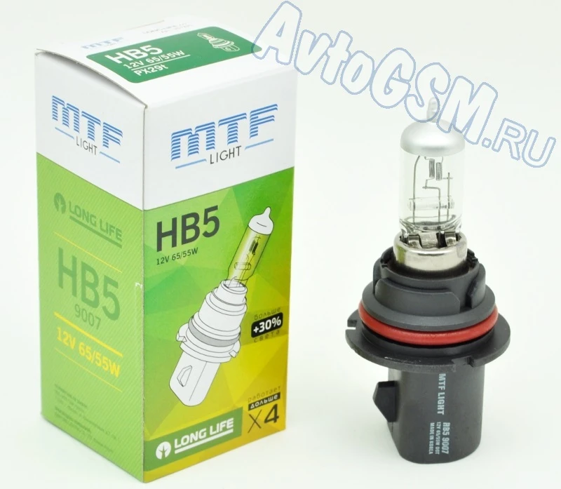 Галогенная лампа MTF Light Long Life +30% HB5/9007 (12V 65/55W) 2900К страна производитель Корея