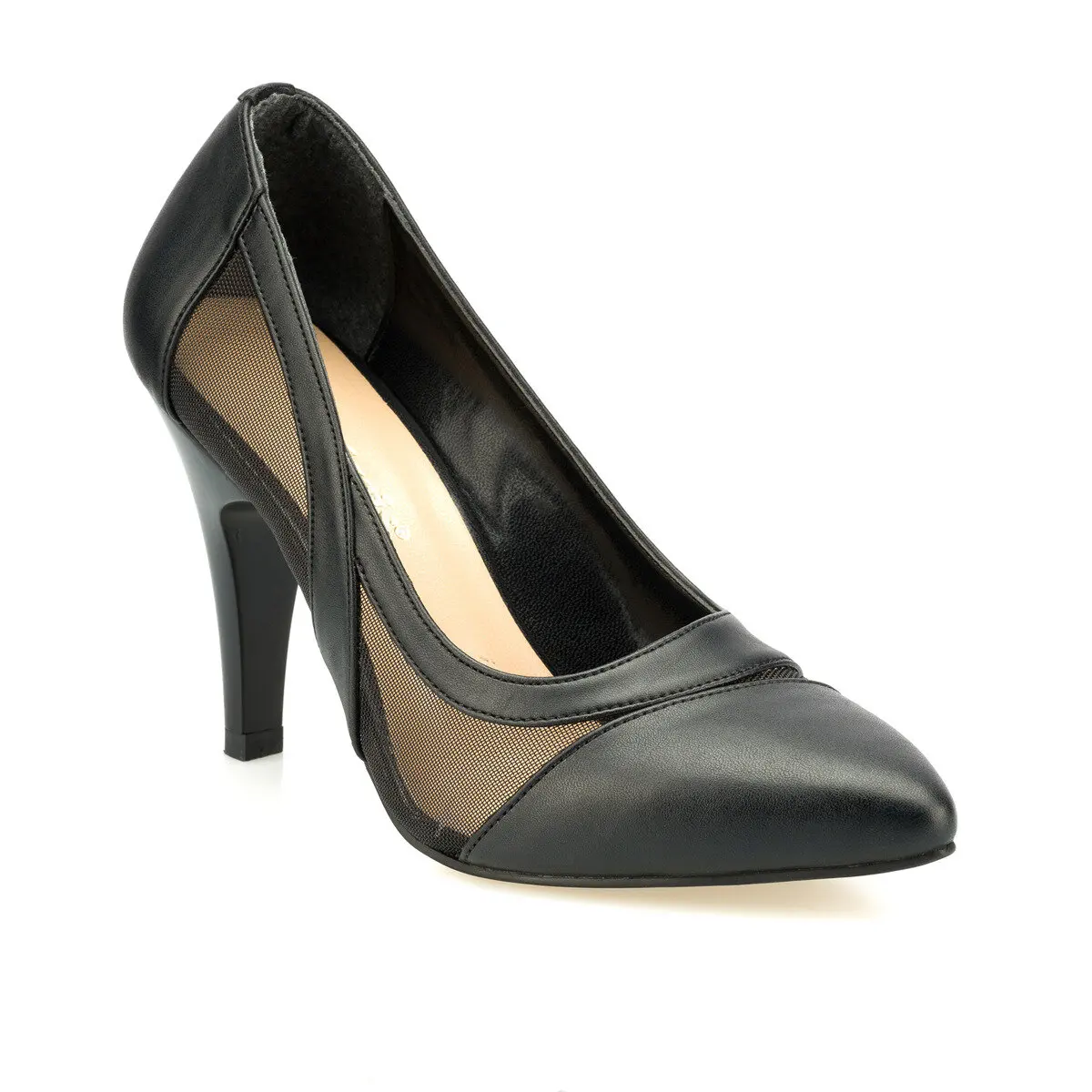 FLO/черные женские туфли на высоком каблуке Пикантные для невесты среднем с острым