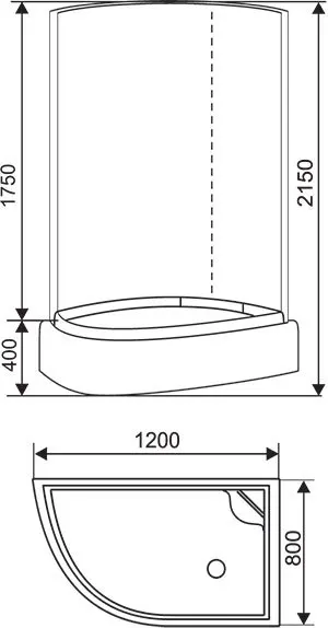 Душевая кабина Arcus S-09 R 120х80