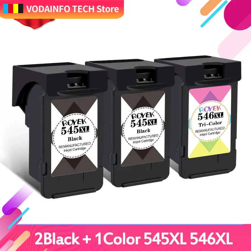 Картридж Royek PG545 XL CL 546 1-3 шт. черный для принтера Canon MG2500 MG2550 MG2450 MG 2550 2450 Pixma PG 545 ip545 |