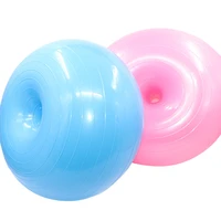 50cm donut yoga balls inflatable home gym balance workout pilates ball with pump thickened explosion proof fitness balls