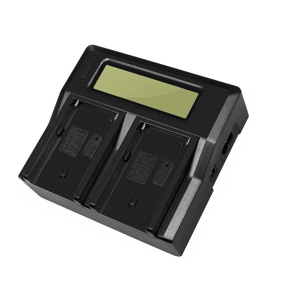 Двойное зарядное устройство JJC DCH-NPF Dual Digital для SONY NP-F970 / NP-F770 QM50 QM71 QM91 | Электроника