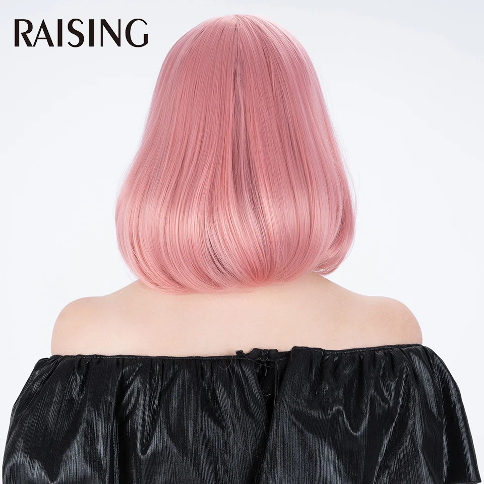 Женский парик для косплея синтетические Короткие искусственные волосы с челкой