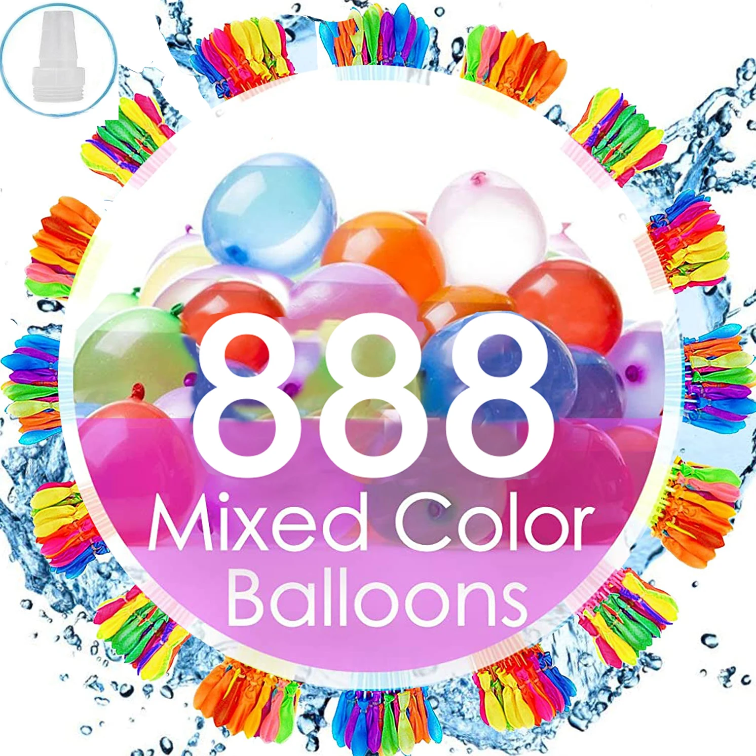 

888 pcs Water Bombs Balloon Auto Filling Self Sealing Balloons Water War Game Supplies Kids Summer Outdoor Beach Toy Party
