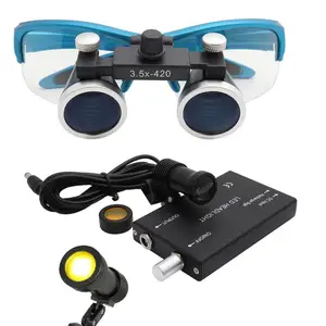 Стоматологическая Лупа 2.5X3.5X, стоматологическая лаборатория, медицинская лупа, зубная лупа, набор с фильтром для фар 5 Вт